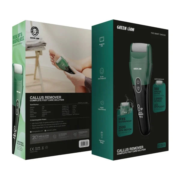 Green Lion Callus Remover – Rechargeable Dead Skin Remover 2500 RPM – Green