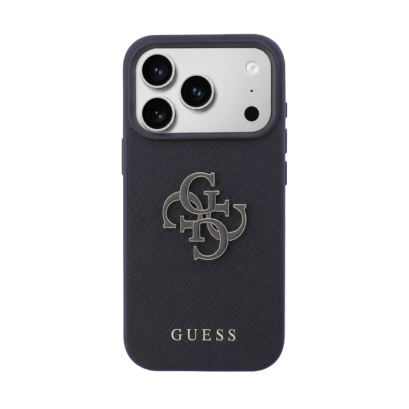 GUESS MAGSAFE SAFFIANO LEATHER WITH 4G RESIN LOGO