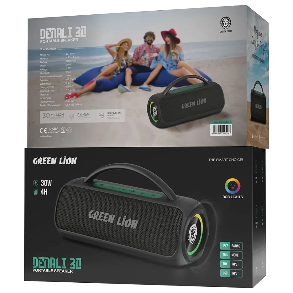 Green Lion Denali 30 Portable Speaker - Black