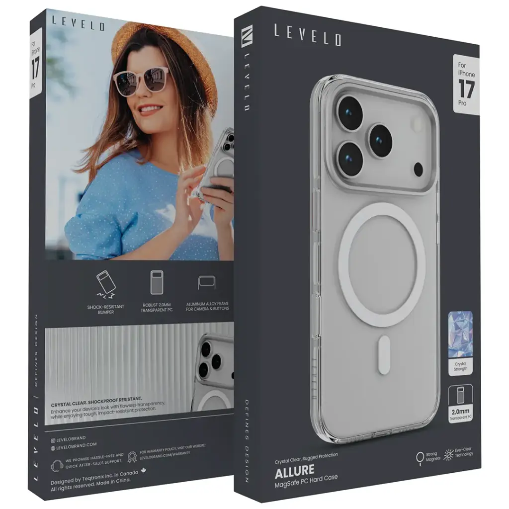 Levelo Allure PC Hard Case for iPhone 17 Pro/Pro Max