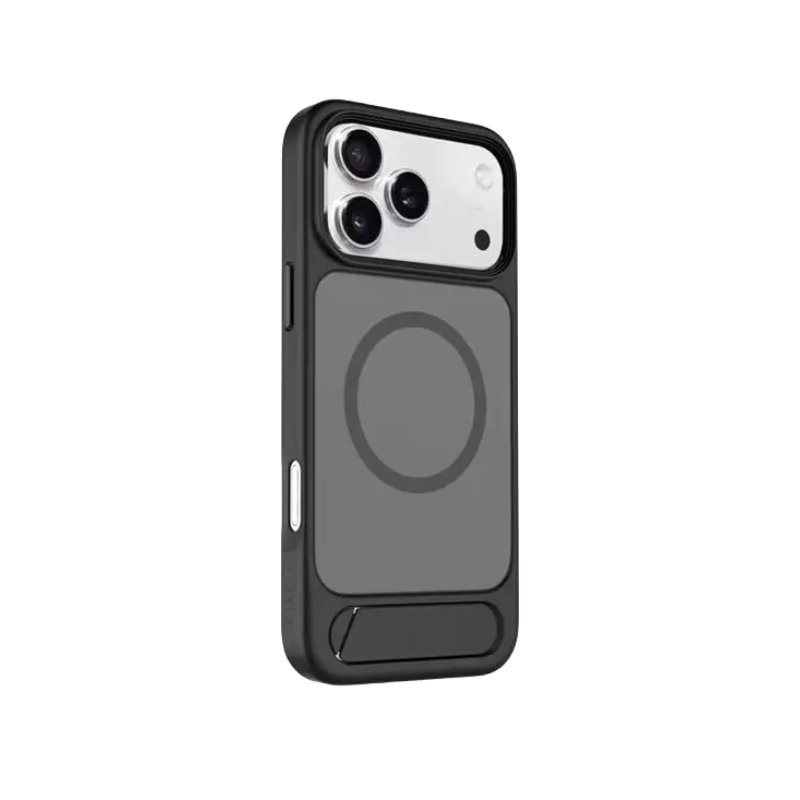 Levelo Matteo Case With Bottom Stand Grip For iPhone 17 Pro Max - Black (Copy)