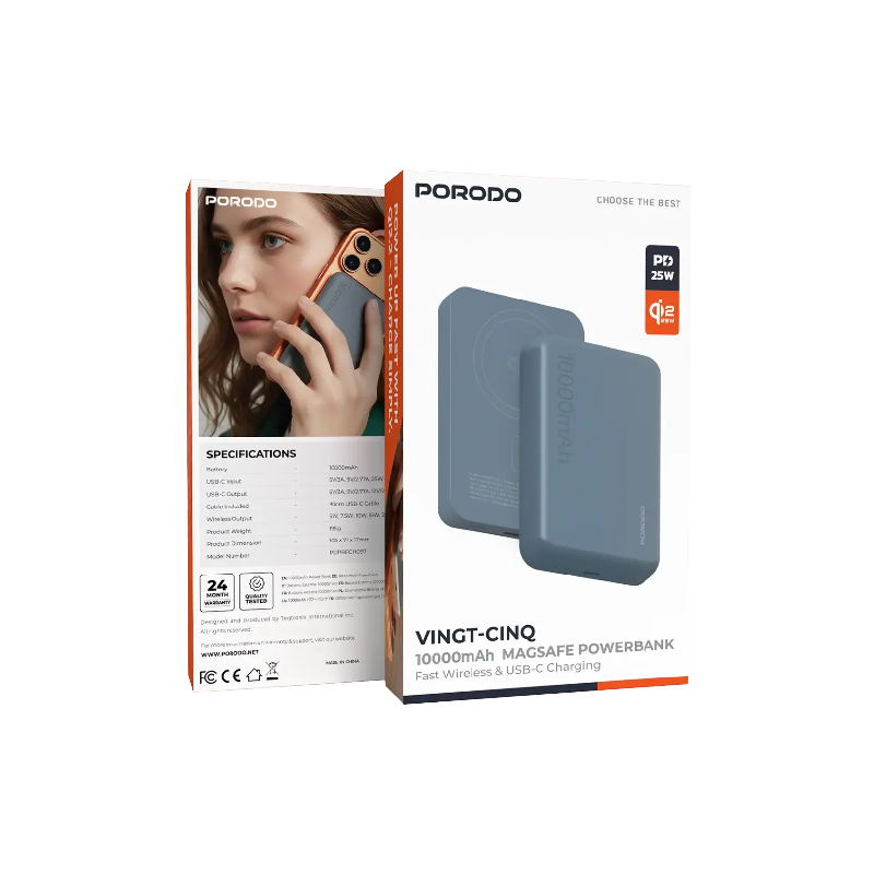 Porodo Vingt-Cinq 10000mAh MagSafe Power Bank