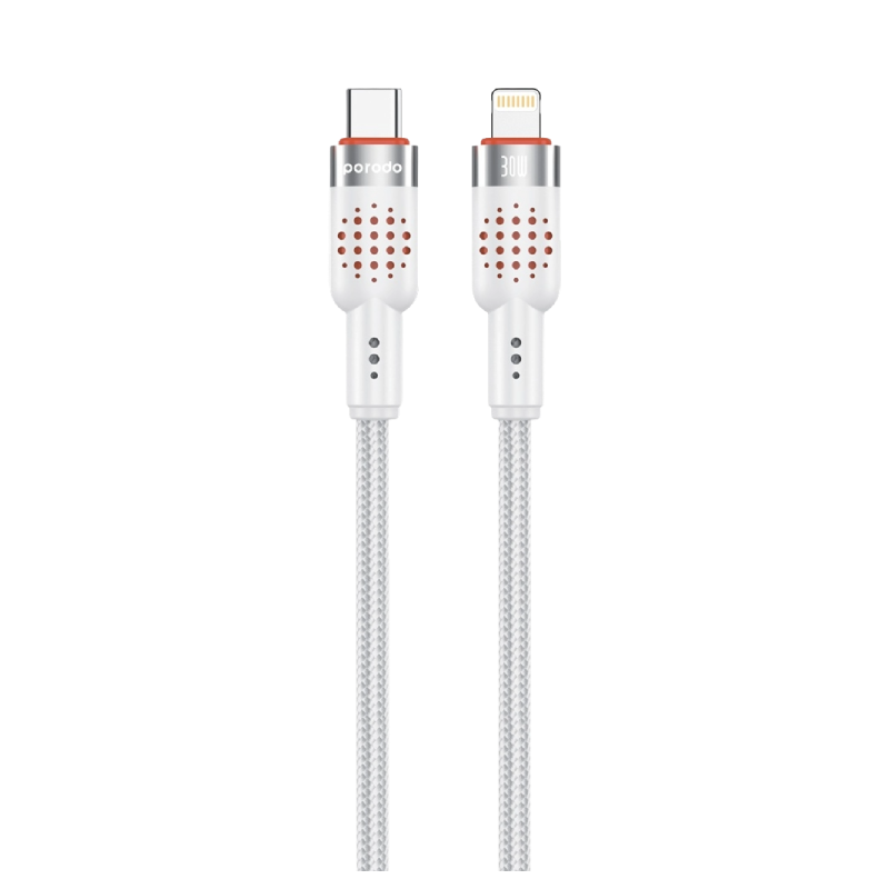 Porodo USB-C to Lightning Aluminum Braided Cable
