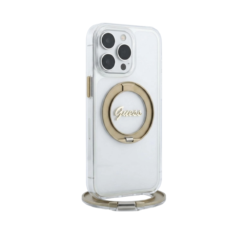 The Guess Magnetic Ring Stand Clear Case