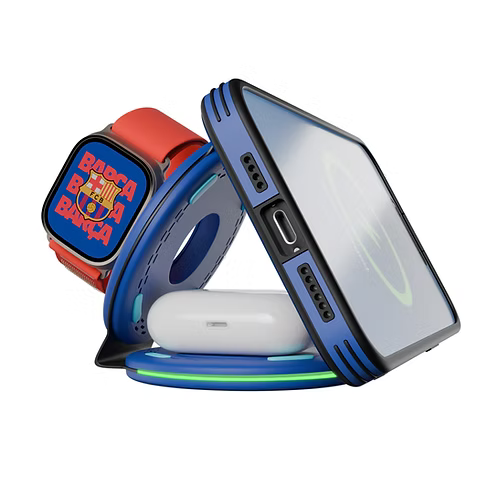 FCB Official 3-in-1 Wireless Charger for Phone/Watch/AirPods