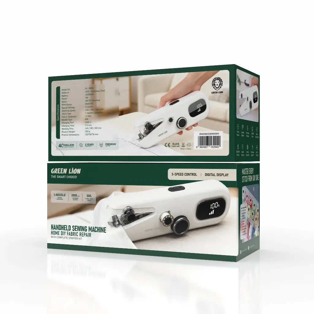 Green Lion HANDHELD SEWING MACHINE Portable 2000mAh