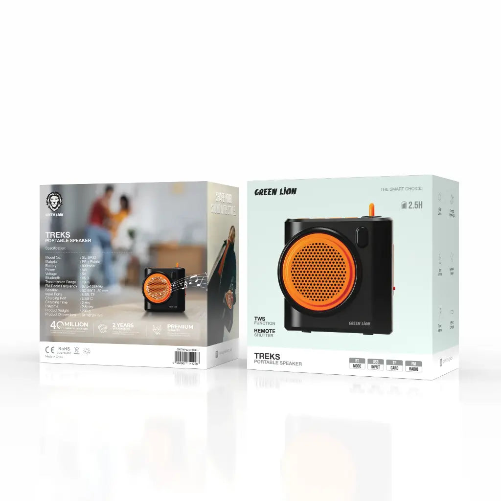 Green Lion Treks Portable Speaker - Black