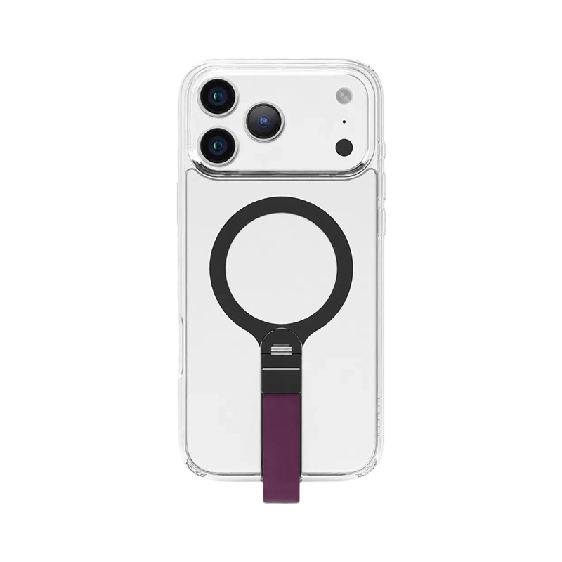 Levelo Spira MagSafe Clear Grip Case with 360° Kickstand for iPhone 18 Pro Max