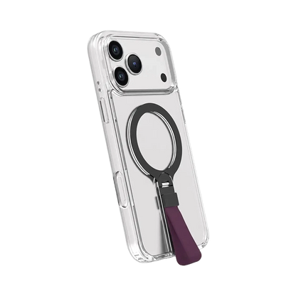 Levelo Spira MagSafe Clear Grip Case with 360° Kickstand for iPhone 18 Pro Max