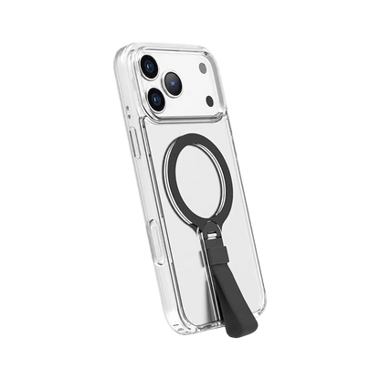 Levelo Spira MagSafe Clear Grip Case with 360° Kickstand for iPhone 18 Pro Max