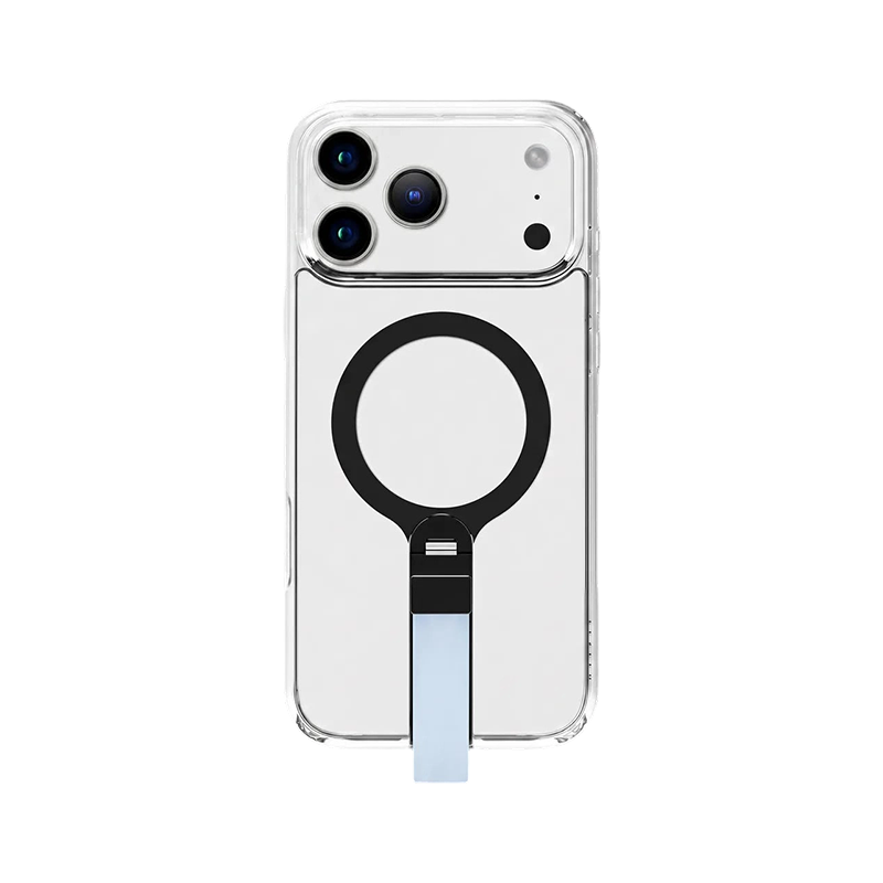 Levelo Spira MagSafe Clear Grip Case with 360° Kickstand for iPhone 18 Pro Max