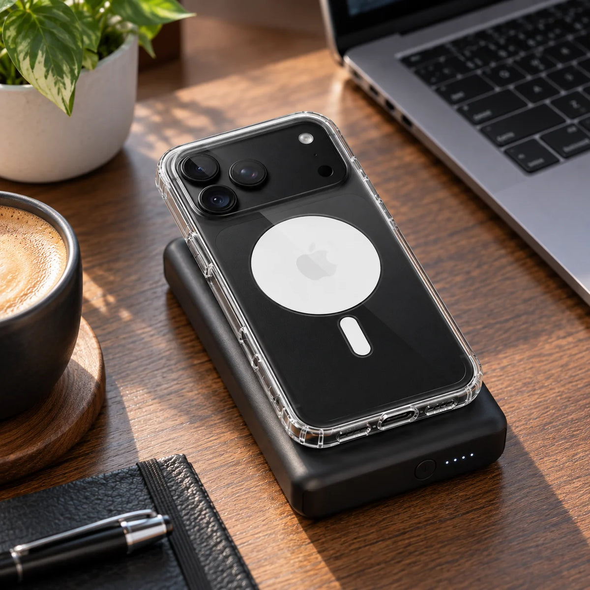 APPLE ORIGINAL TRANSPERENT MAGSAVE CASE IPH 18 PRO