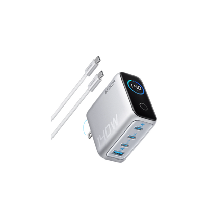 Anker Charger (140W, 4-Port, PD 3.1) with USB-C Cable