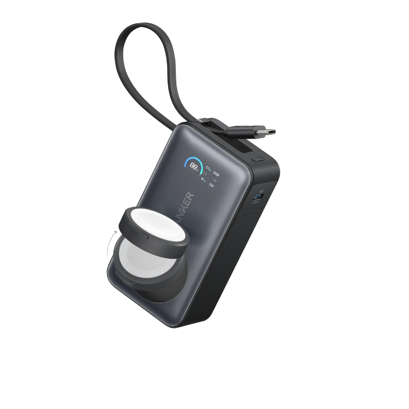 بنك طاقة Anker MagGo لساعة أبل، معتمد رسميًا 10000 مللي أمبير/ساعة