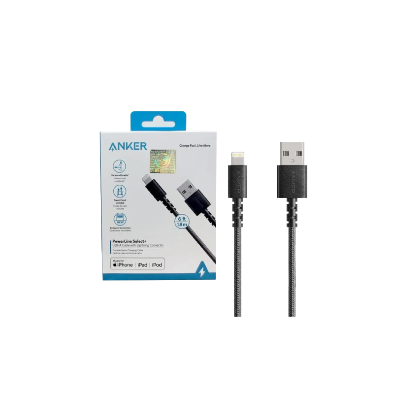 Anker PowerLine Select+ USB to Lightning Cable, 0.9
