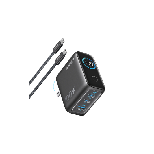 Anker Charger (100W, 3 Ports, Smart Display)