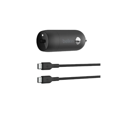 BELKIN BOOSTCHARGE USB-C CAR CHARGER WITH PPS 30W WITH USB-C CABLE