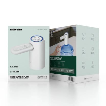 Green LionAUTO Water Pump Foldable Water Dispenser – White
