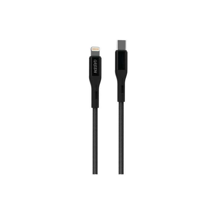 GREEN LION BRAIDED TYPE-C TO LIGHTNING CABLE 1.2M