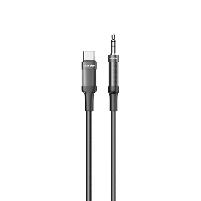 Green Lion USB-C to AUX Braided Cable 1M - Black