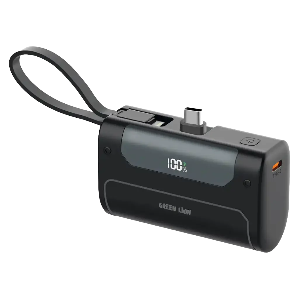 Green Lion Pocket 10000mAh Power Bank - Black