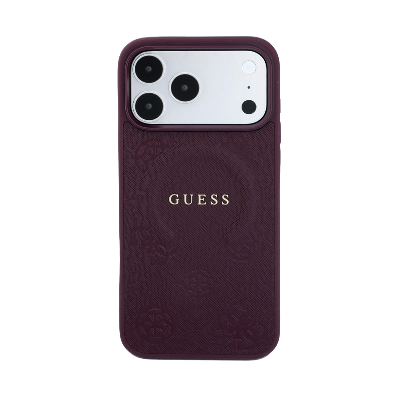 GUESS phone case with a refined textured finis
