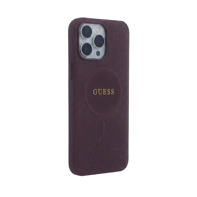 GUESS phone case with a refined textured finis