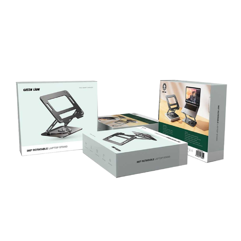 Green Lion 360 Rotatable Laptop Stand - Black