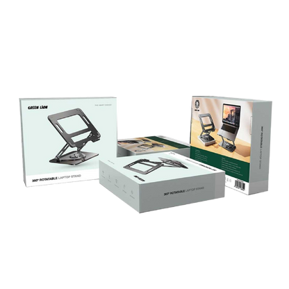 Green Lion 360 Rotatable Laptop Stand - Black