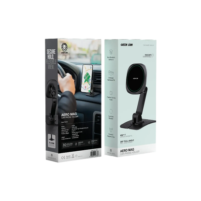 Green Lion Aero Mag Car Phone Holder - Black