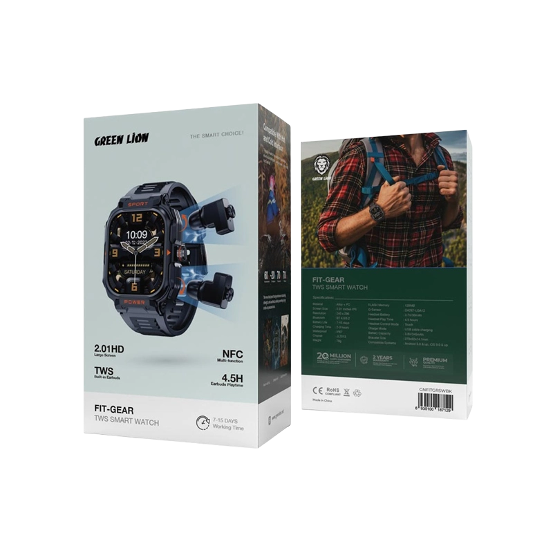 Green Lion Fit - Gear TWS Smart Watch - Black