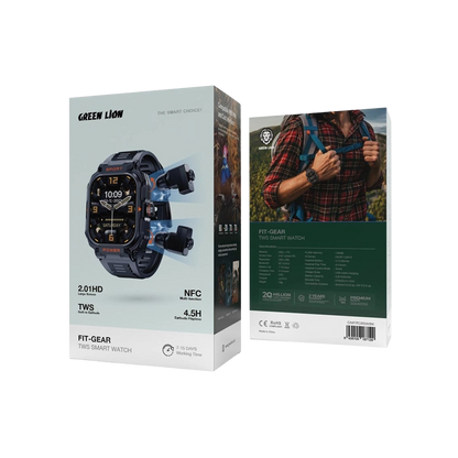 Green Lion Fit - Gear TWS Smart Watch - Black