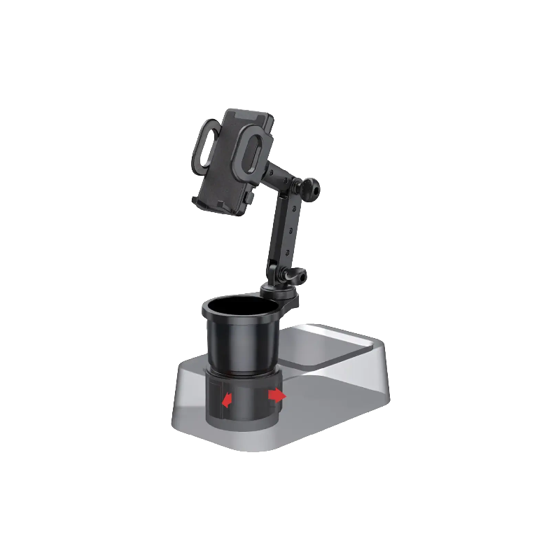 Green Lion Flex Grip 2-in-1 Car Cup Holder and Phone Holder - Black