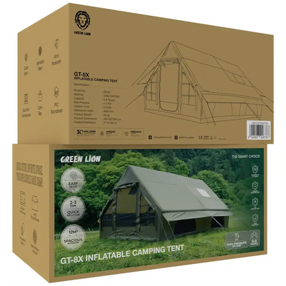 Green Lion GT-8X Inflatable Camping Tent - Green