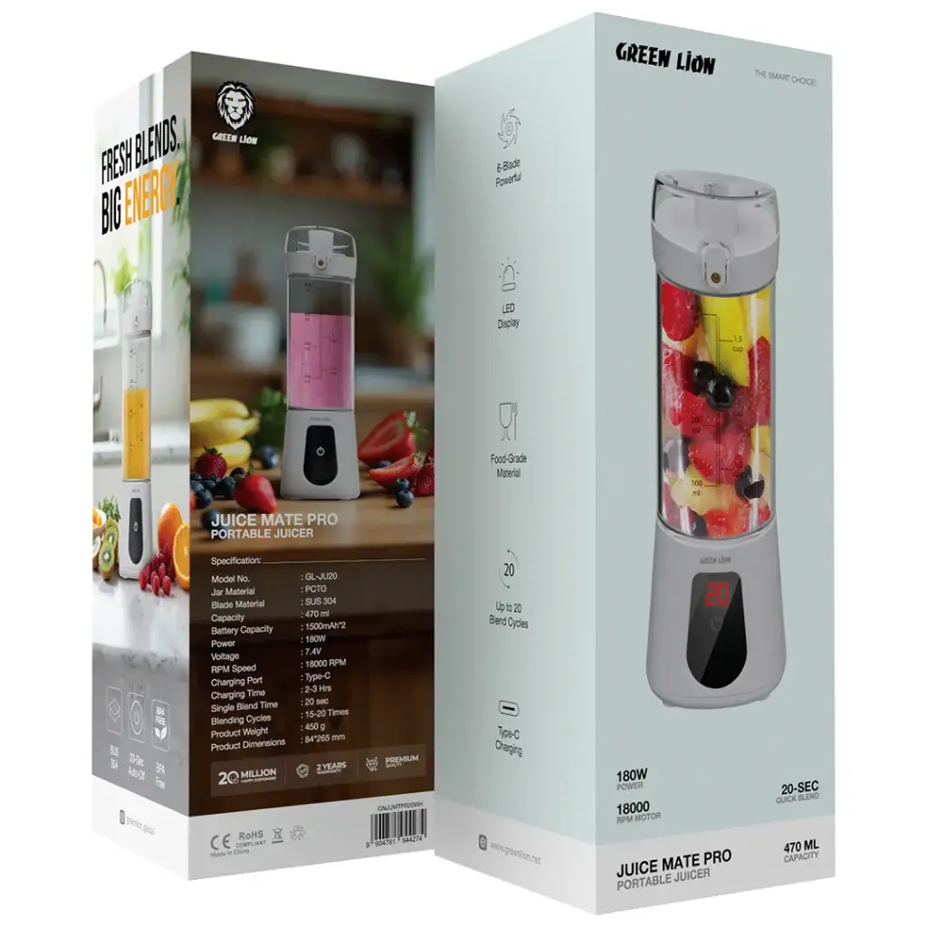Green Lion Juice Mate Pro Portable Juicer 470mL