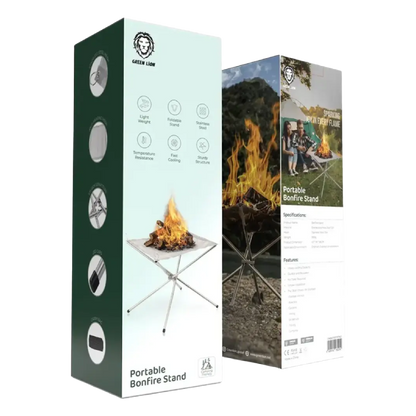 Green Lion Portable Bonfire حامل من الفولاذ المقاوم للصدأ