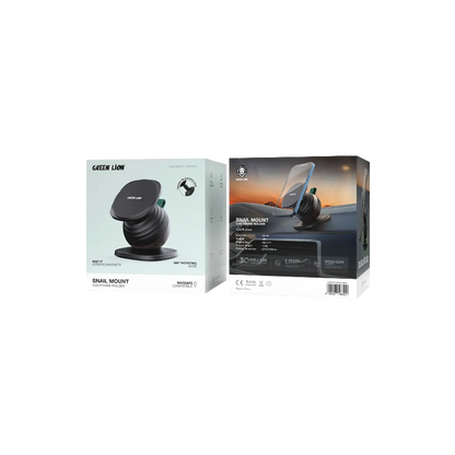 Green Lion Snail Mount Car Phone Holder - Black
