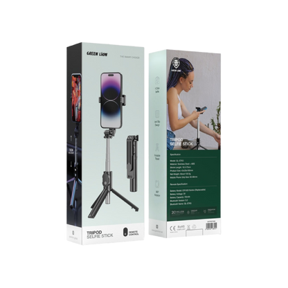 Green Lion Tripod Selfie Stick - Black