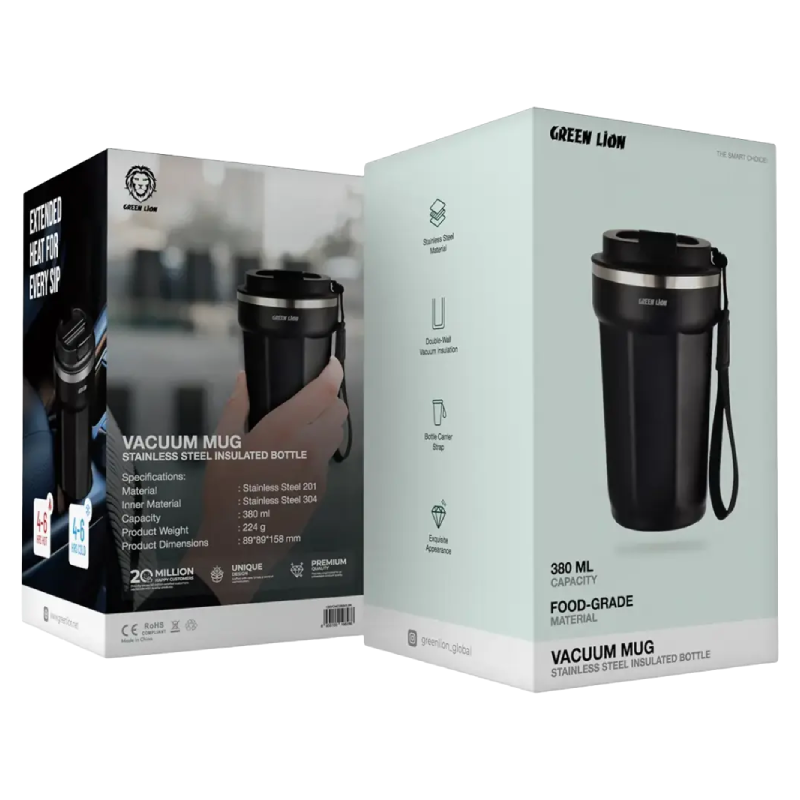 Green Lion Vaccum Mug Stainless Steel Insulated Bottle