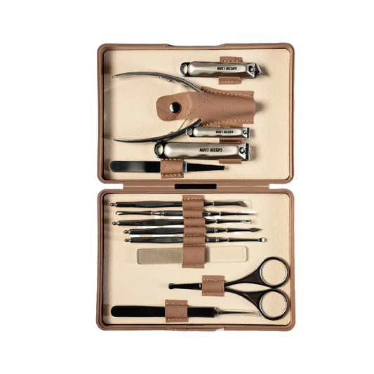 Green Lion 13-In-1 Manicure Kit - Brown