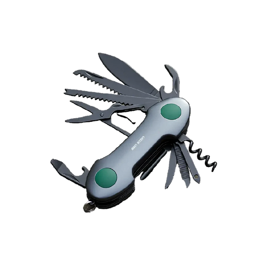 Green Lion 14-In-1 Multi Tool Key Chain Knife - Black