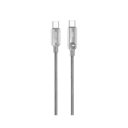 Green Lion 240W USB-C to USB-C Ultra Fast Charging 1m Braided Cable - Gray