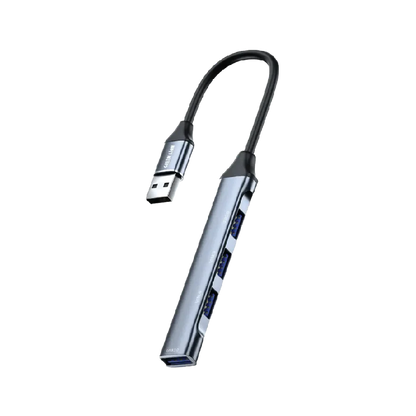 محول موزع USB من جرين ليون 4 في 1 - محول محطة إرساء - أسود