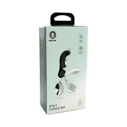 Green Lion 4 in 1 Cutlery Set - Black