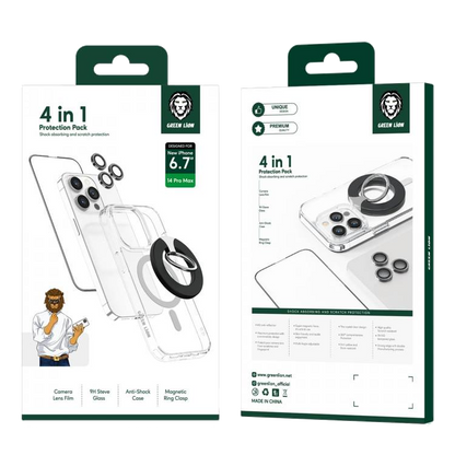 Green Lion 4 in 1 360° 9H Protection Pack for iPhone 14 Pro Max / Pro