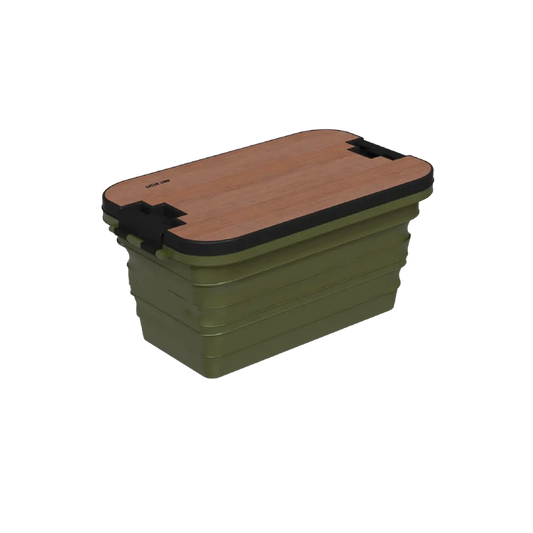 Green Lion Folding Basket With Built-In Table - Green