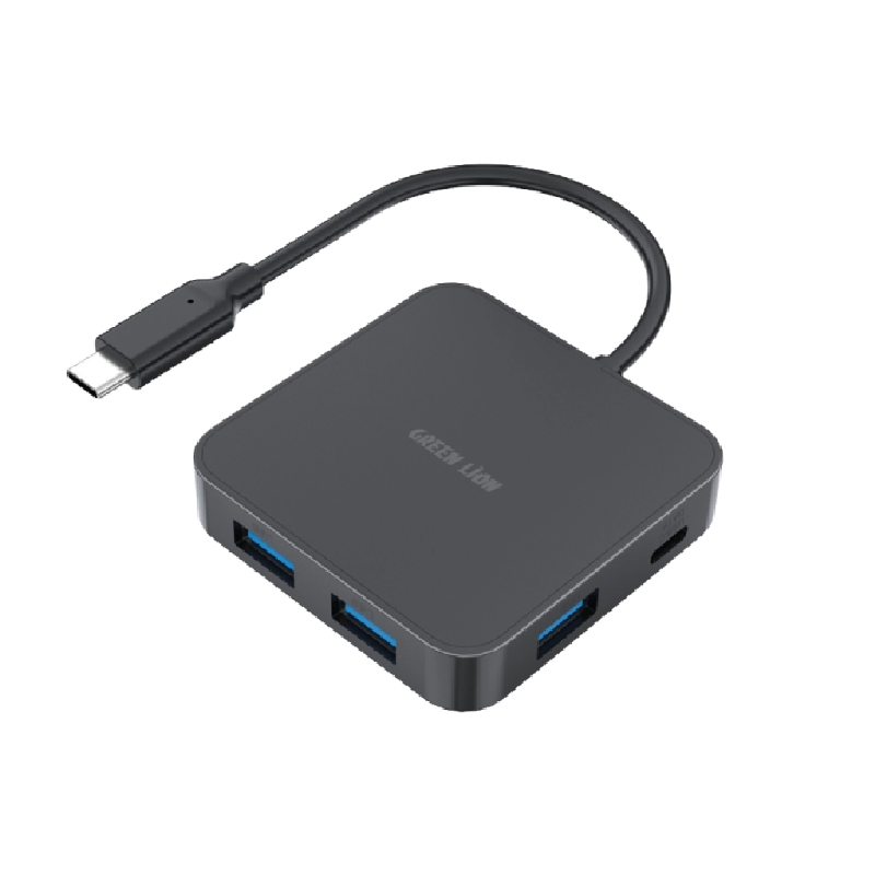 موزع USB-C غرين لايون GHB-7 7 في 1 - أسود