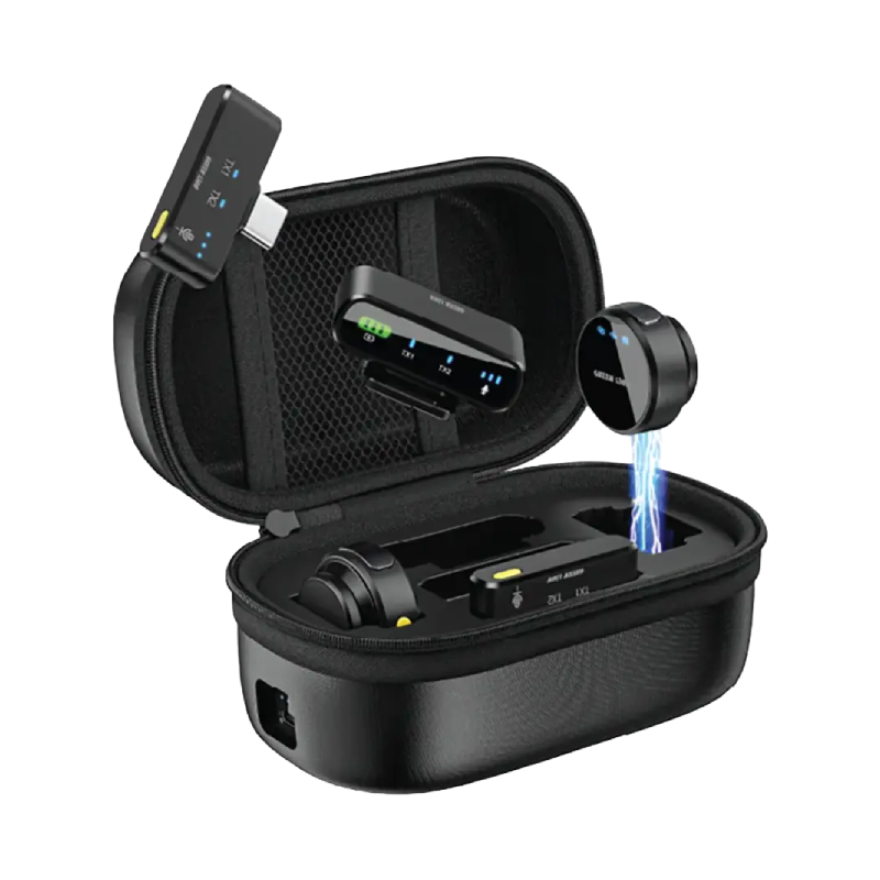 Green Lion GM-85X 3 In 1 Wireless Microphone - Black