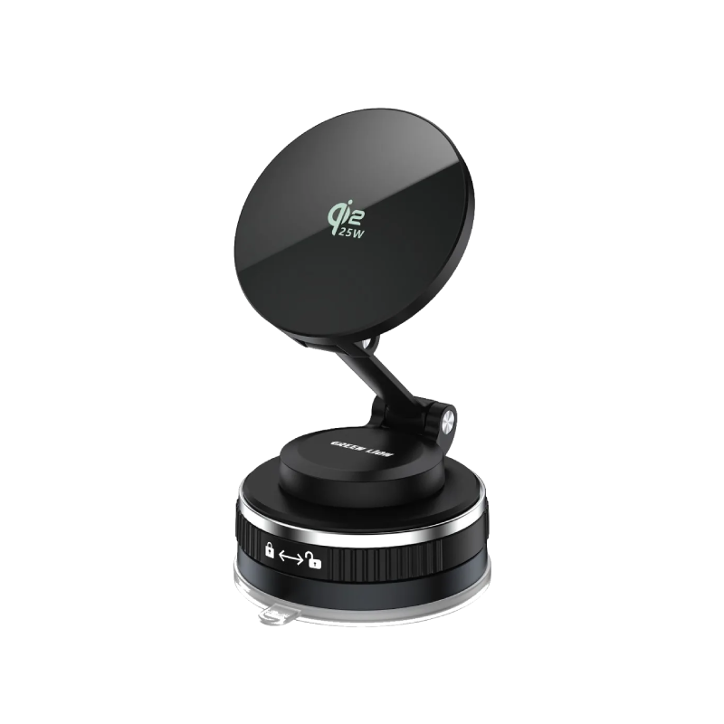 Green Lion Mag Volt Car Charger & Phone Holder - Black