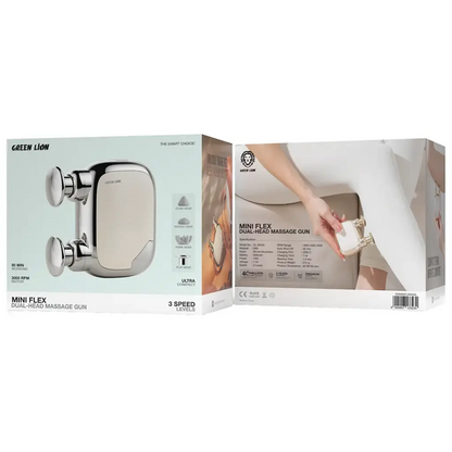 Green Lion Mini Flex Dual-(Head Massage Gun) - Silver